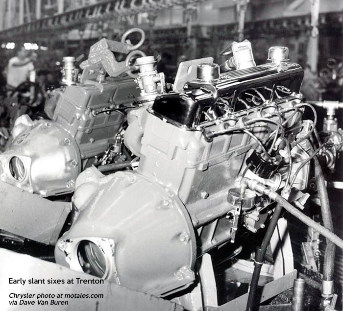 early Mopar slant six engine